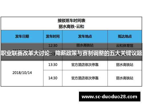 职业联赛改革大讨论：降薪政策与赛制调整的五大关键议题